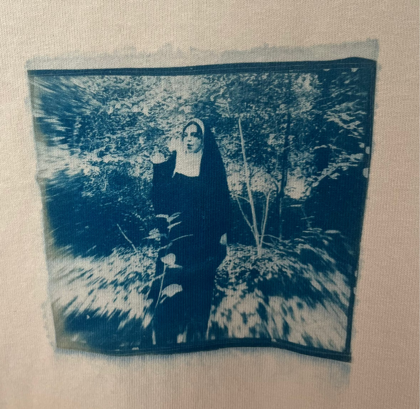 Smoking Nun (Waterbed) Cyanotype T