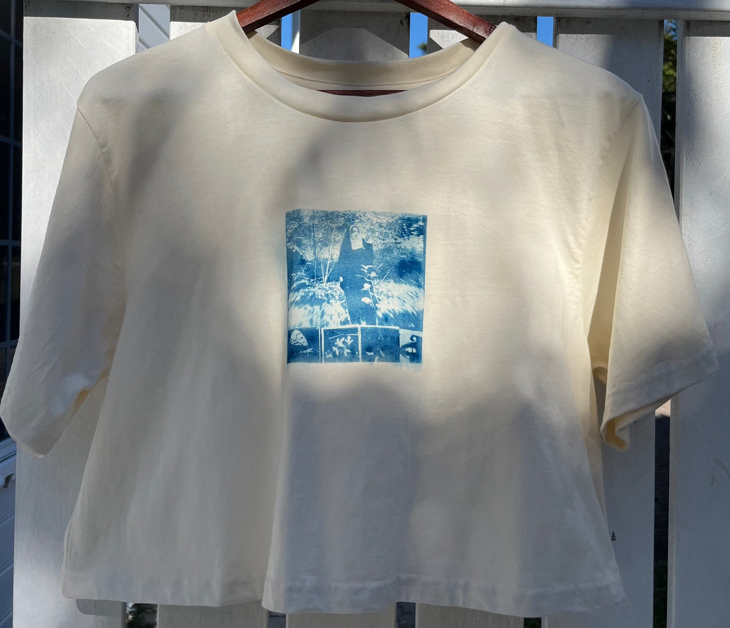 Smoking Nun Collage Cyanotype T